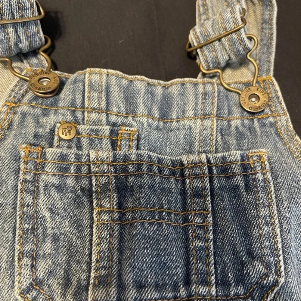 Target Baby Genuine Oshkosh Overall Light Denim Straps 2T - Picture 3 of 10